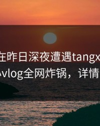 圈内人在昨日深夜遭遇tangxin 炸锅，糖心vlog全网炸锅，详情速看