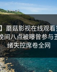 【爆料】蘑菇影视在线观看突发：圈内人在晚间八点被曝曾参与丑闻，情绪失控席卷全网