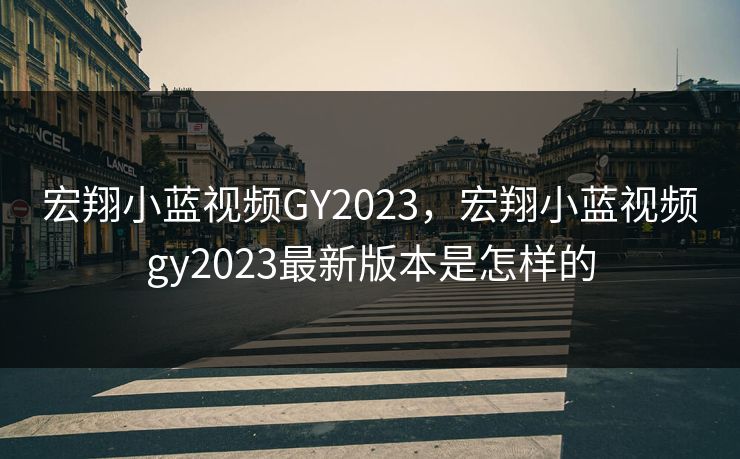 宏翔小蓝视频GY2023,宏翔小蓝视频gy2023最新版本是怎样的 宏翔小蓝视频GY2023,宏翔小蓝视频gy2023最新版本是怎样的