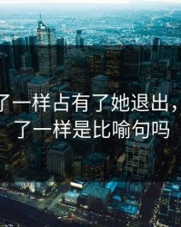 他像疯了一样占有了她退出，他像疯了一样是比喻句吗